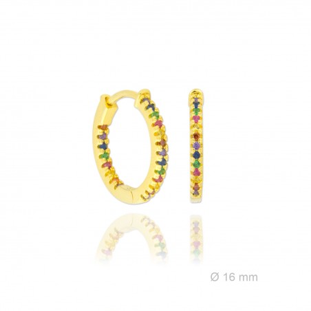 Aros de Plata de Ley y circonita | Ø16mm