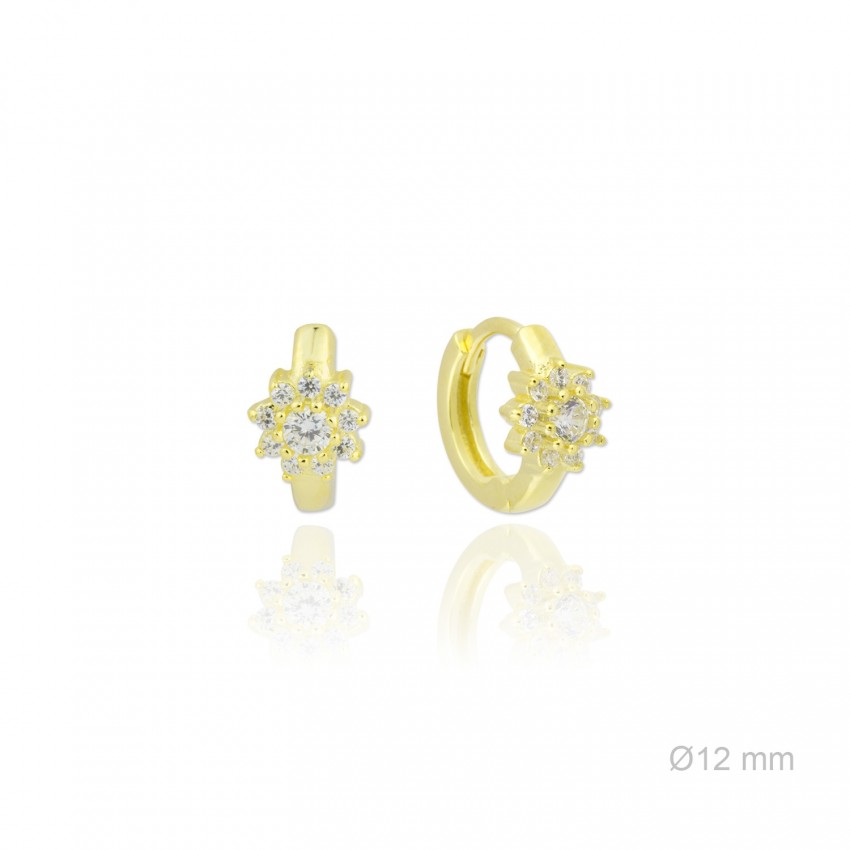 Pendientes de Plata de Ley y circonitas