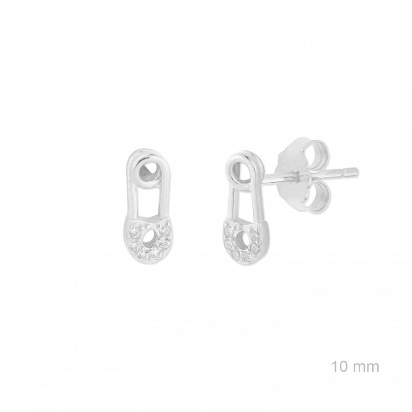 Pendientes de Plata de Ley con circonitas