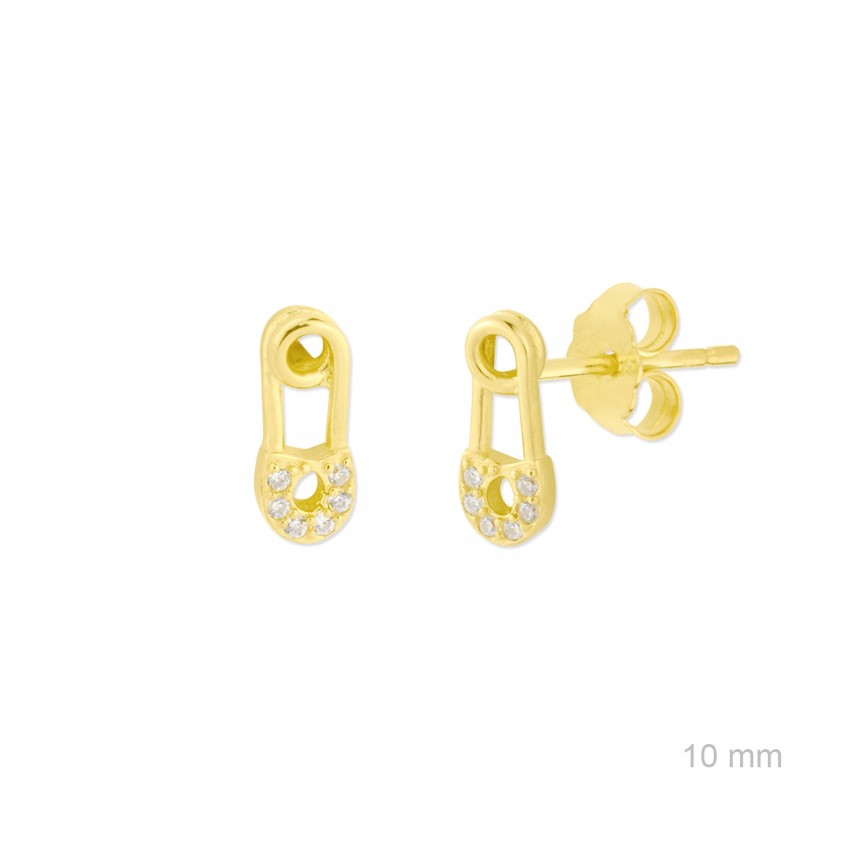 Pendientes de Plata de Ley con circonitas