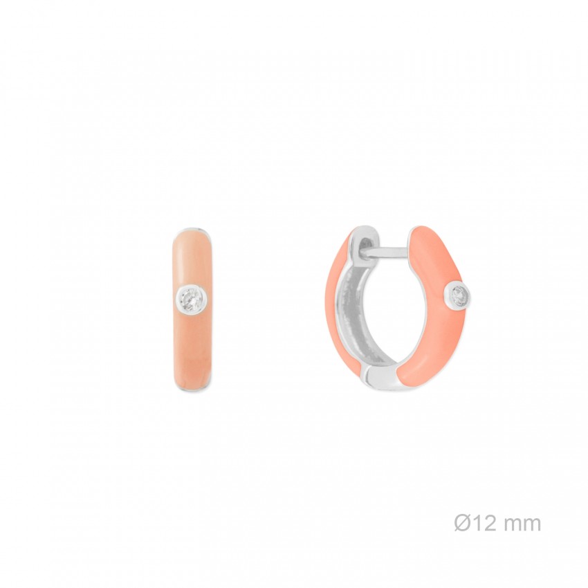 Pendientes de Plata de Ley y circonita