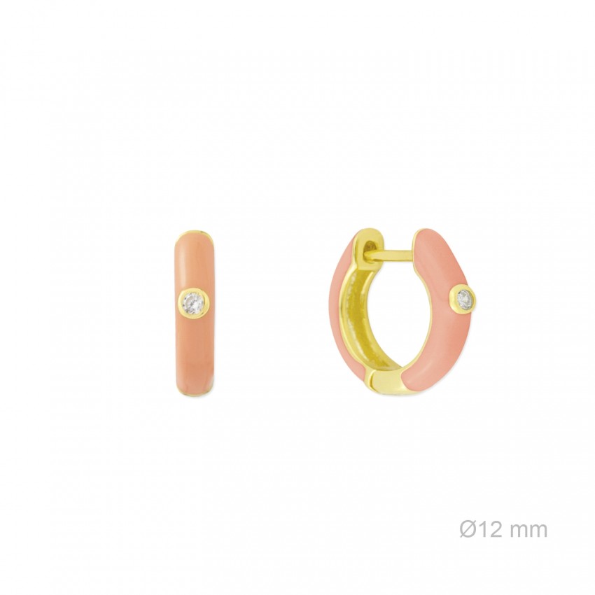 Pendientes de Plata de Ley y circonita