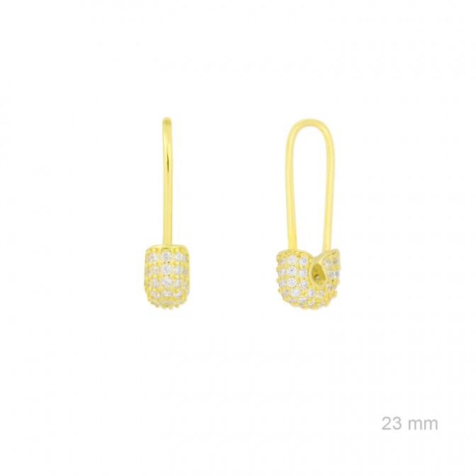 Pendientes de Plata de Ley con circonita