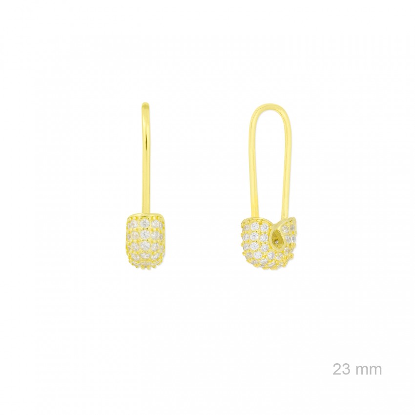 Pendientes de Plata de Ley con circonita