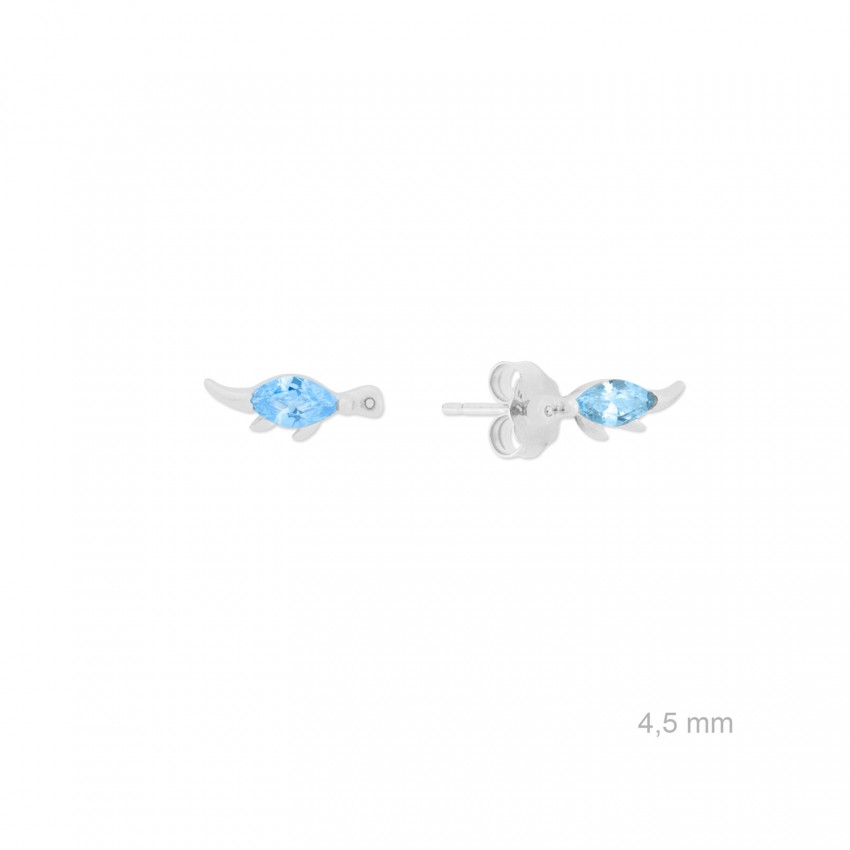 Pendientes de Plata de Ley con circonitas