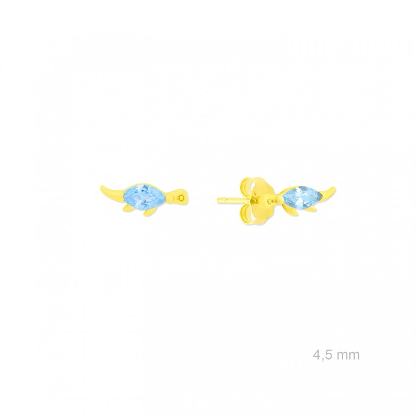 Pendientes de Plata de Ley con circonitas