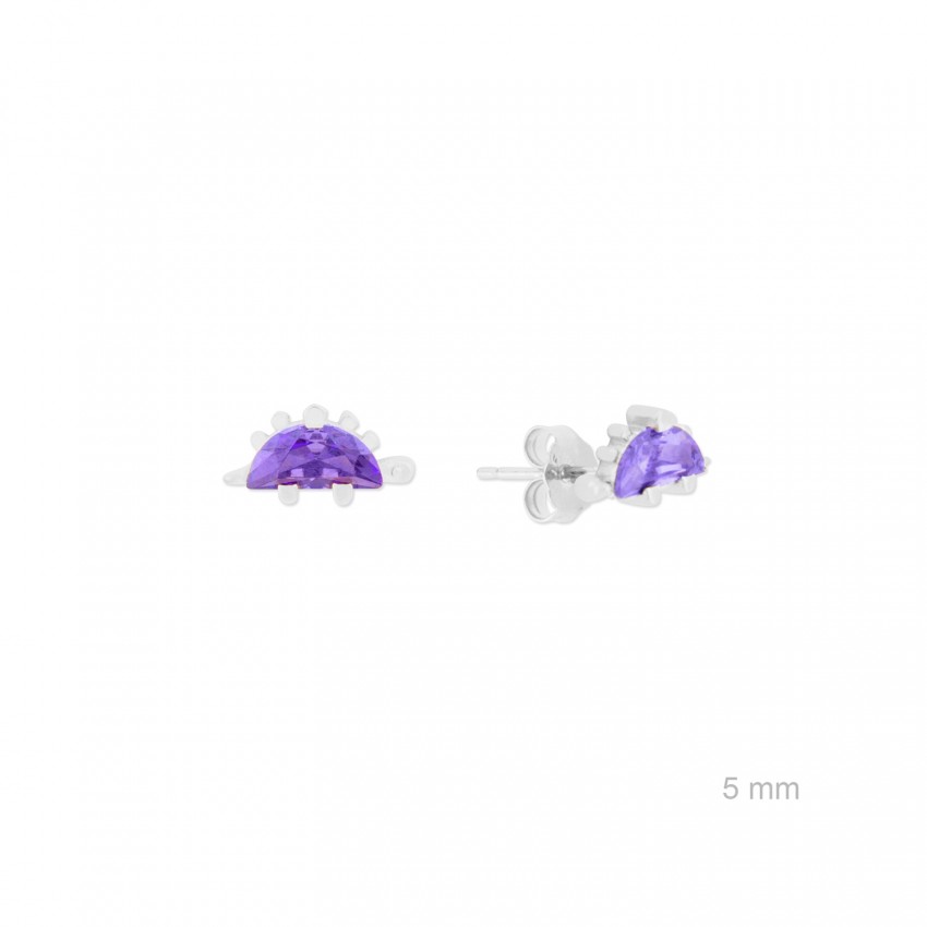 Pendientes de Plata de Ley con circonitas