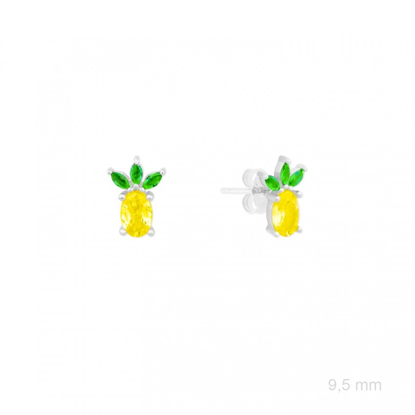 Pendientes de Plata de Ley con circonitas