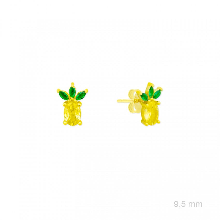 Pendientes de Plata de Ley con circonitas