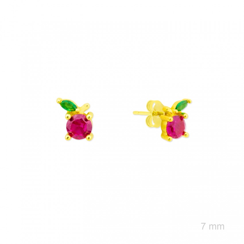 Pendientes de Plata de Ley con circonitas