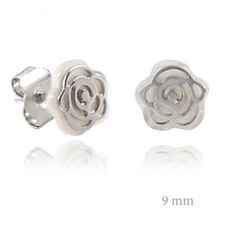 Pendientes de Plata de Ley y nácar