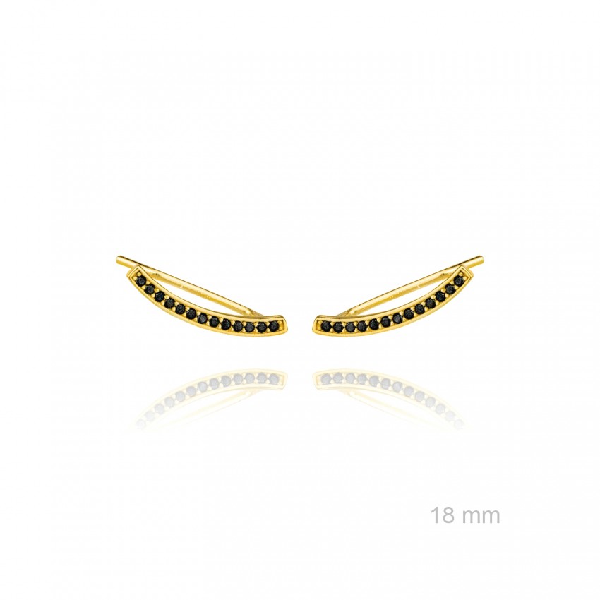 Pendientes de Plata de Ley y circonita