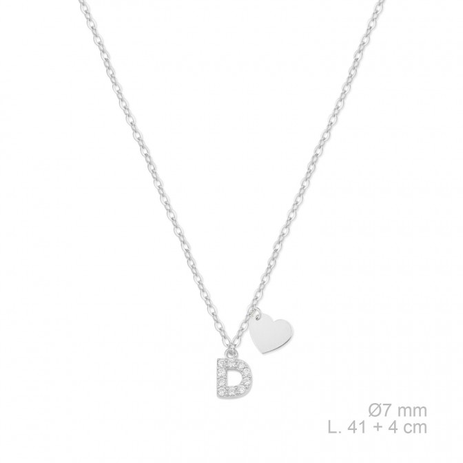 Gargantilla de Plata de Ley con circonitas | D