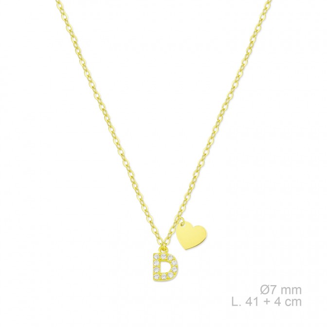 Gargantilla de Plata de Ley con circonitas | D