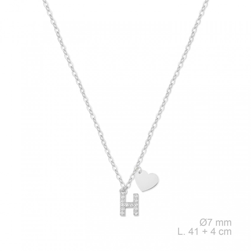 Gargantilla de Plata de Ley con circonitas | H