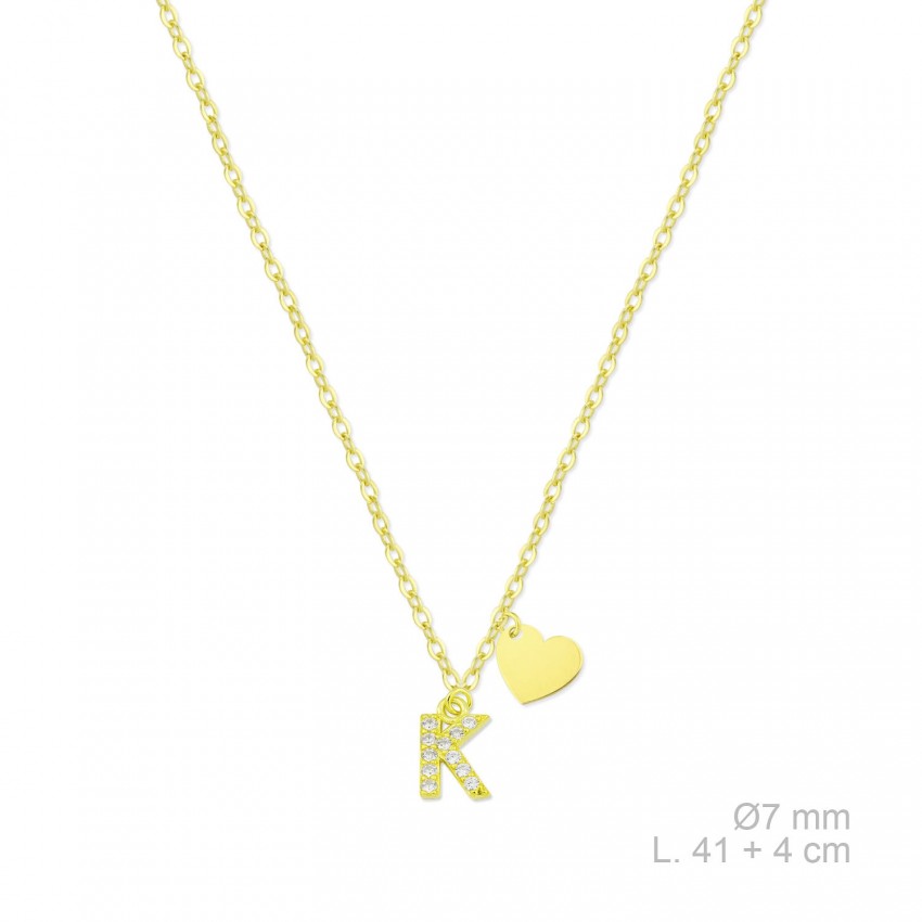 Gargantilla de Plata de Ley con circonitas | K