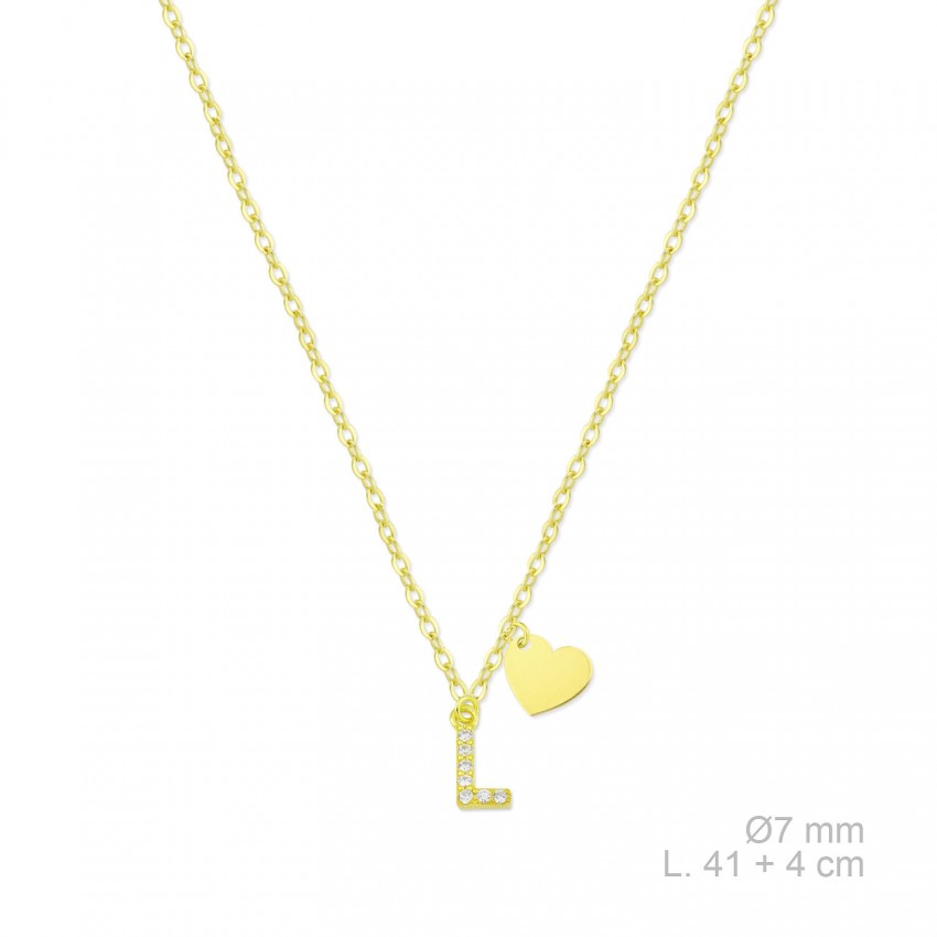 Gargantilla de Plata de Ley con circonitas | L