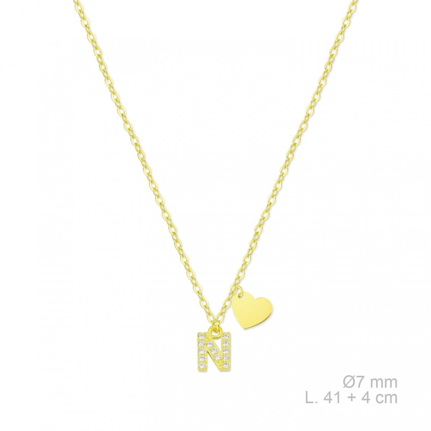 Gargantilla de Plata de Ley con circonitas | N