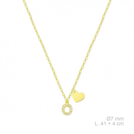 Gargantilla de Plata de Ley con circonitas | O