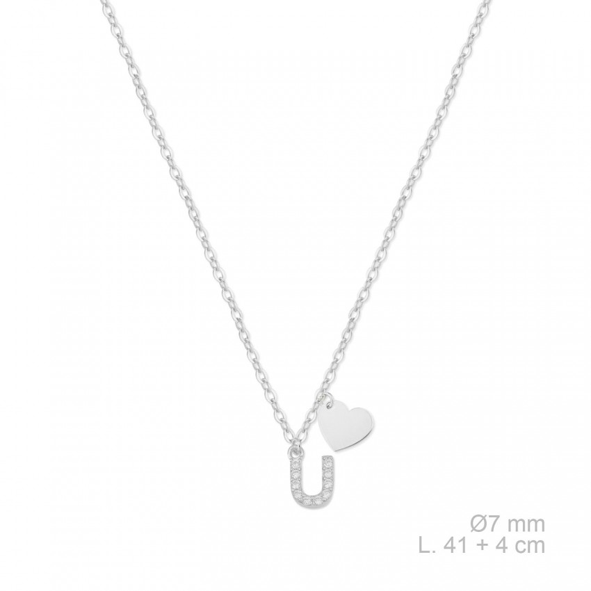 Gargantilla de Plata de Ley con circonitas | U