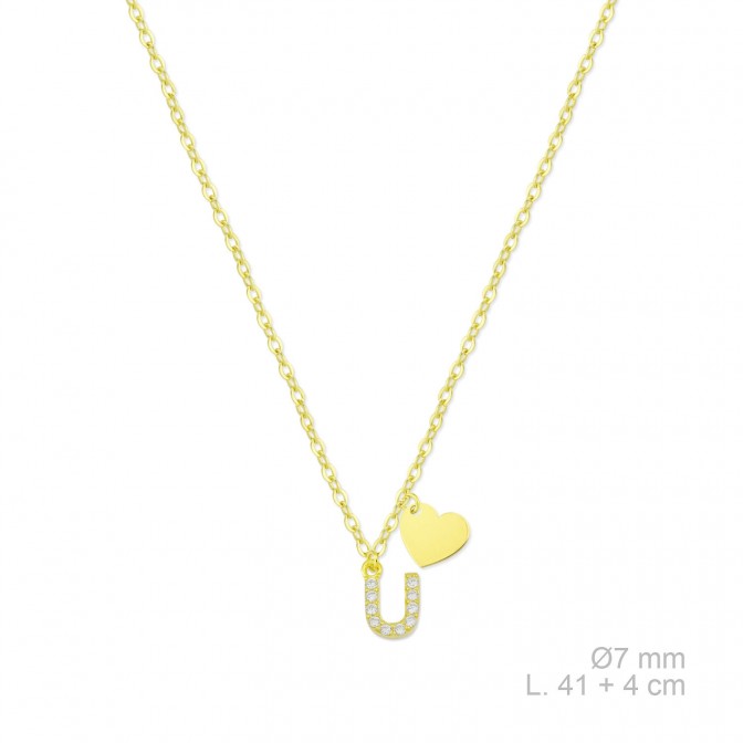 Gargantilla de Plata de Ley con circonitas | U