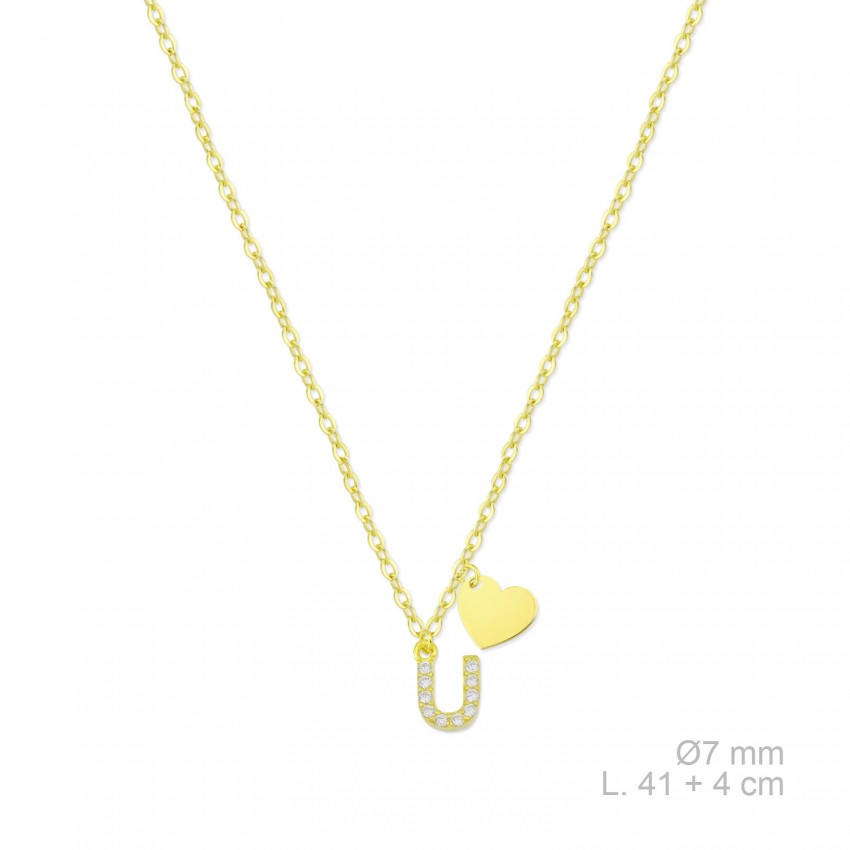 Gargantilla de Plata de Ley con circonitas | U