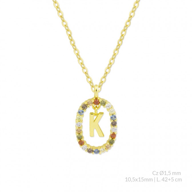 Gargantilla de Plata de Ley | K