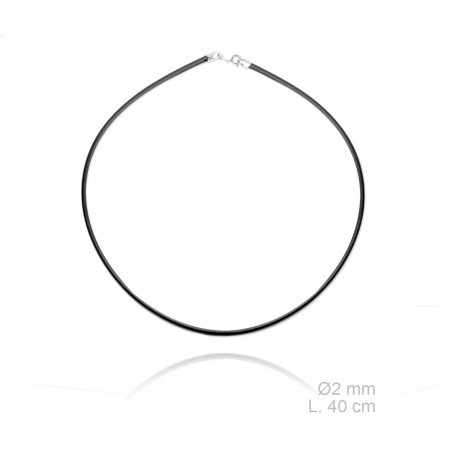 Gargantilla de caucho, longitud: 40 cm, grosor: Ø2 mm