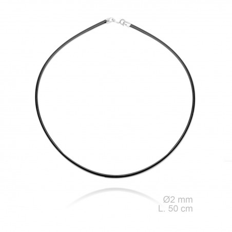 Gargantilla de caucho, longitud: 50 cm, grosor: Ø2 mm