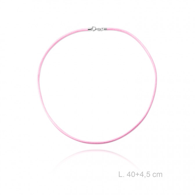 Gargantilla de cuero trenzado, longitud: 40 cm, grosor: Ø2 mm