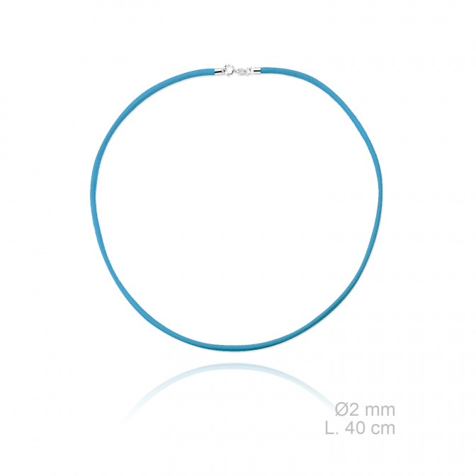 Gargantilla de cuero trenzado, longitud: 40 cm, grosor: Ø2 mm