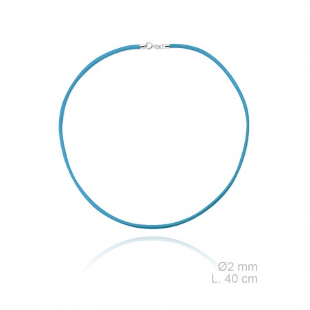 Gargantilla de cuero trenzado, longitud: 40 cm, grosor: Ø2 mm