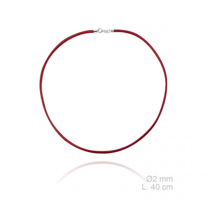 Gargantilla de cuero trenzado, longitud: 40 cm, grosor: Ø2 mm