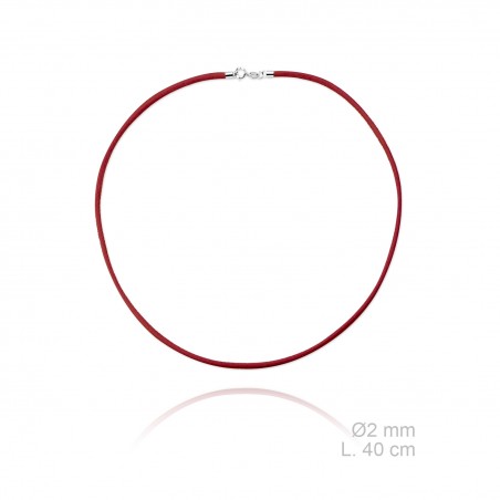 Gargantilla de cuero trenzado, longitud: 40 cm, grosor: Ø2 mm