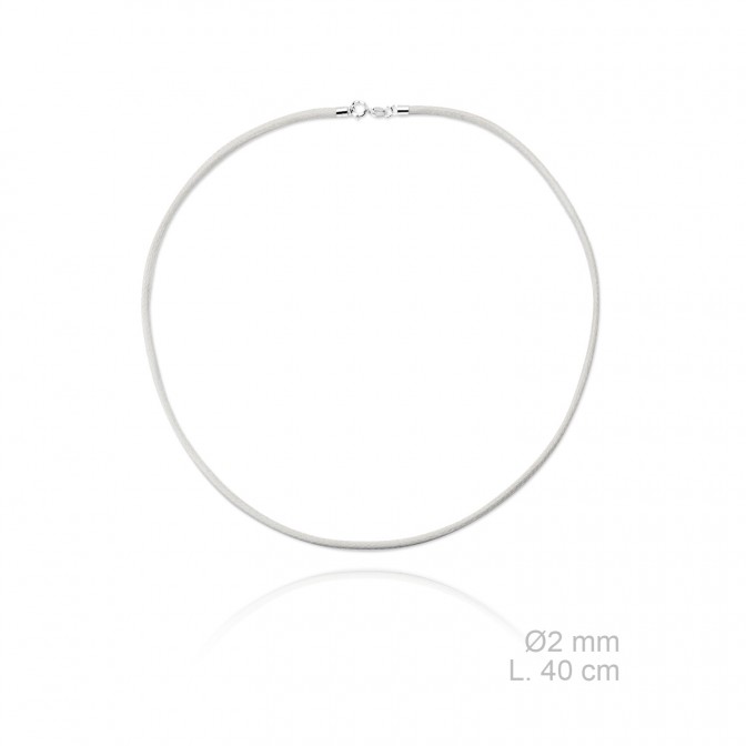 Gargantilla de cuero trenzado, longitud: 40 cm, grosor: Ø2 mm