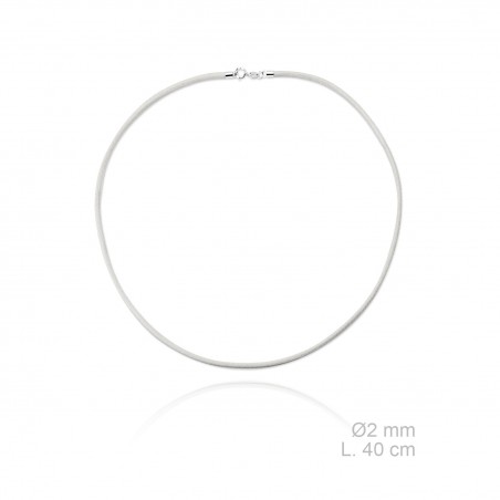 Gargantilla de cuero trenzado, longitud: 40 cm, grosor: Ø2 mm