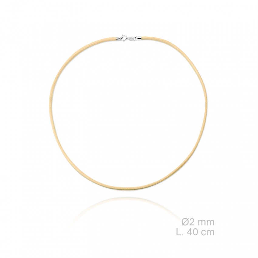 Gargantilla de cuero trenzado, longitud: 40 cm, grosor: Ø2 mm