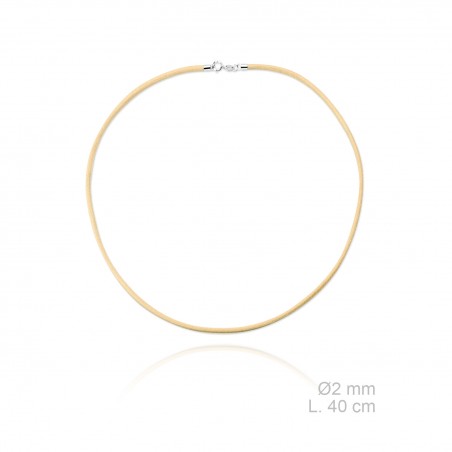 Gargantilla de cuero trenzado, longitud: 40 cm, grosor: Ø2 mm