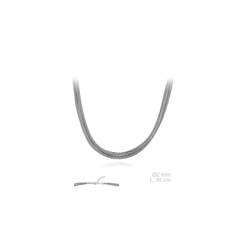 Gargantilla de Cordón metalizado, longitud: 40 cm