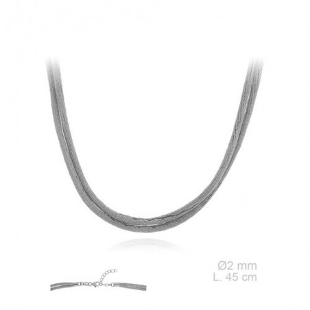 Gargantilla de Cordón metalizado, longitud: 40 cm