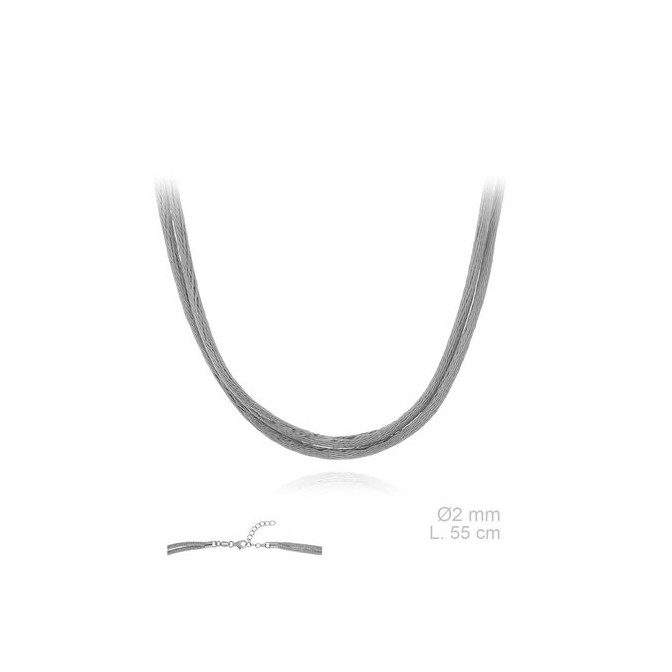 Gargantilla de Cordón metalizado, longitud: 55 cm