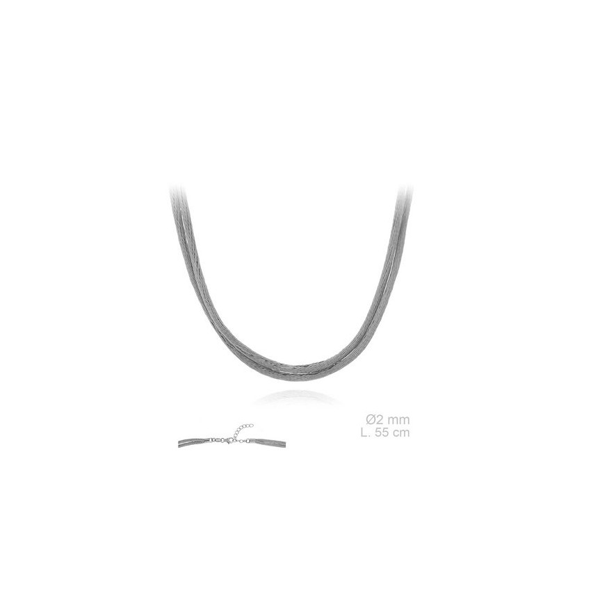 Gargantilla de Cordón metalizado, longitud: 55 cm
