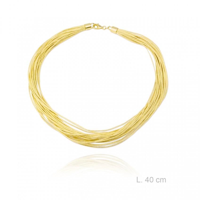 Gargantilla de Multihilo, longitud: 40 cm