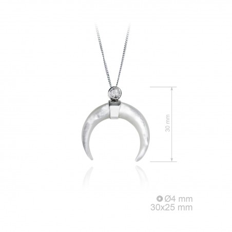 Gargantilla de Plata de Ley y nácar