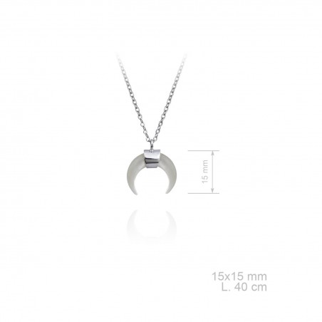 Gargantilla de Plata de Ley y nácar