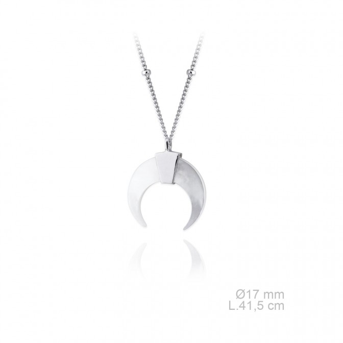 Gargantilla de Plata de Ley y nácar