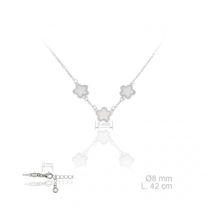 Gargantilla de Plata de Ley y nácar