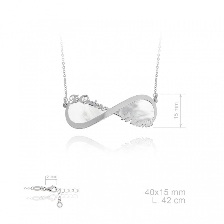 Gargantilla de Plata de Ley y nácar