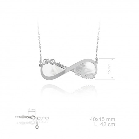 Gargantilla de Plata de Ley y nácar