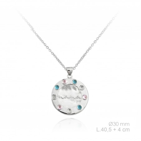 Gargantilla de Plata de Ley y nácar